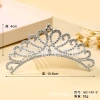 Silver fashionable children's crown wedding bride's hair accessory beauty pageant princess elegant crystal headwear accessory hair comb crown Specification image